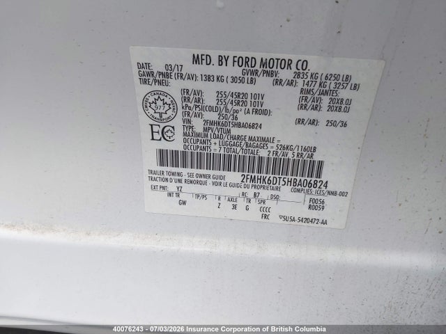 Ford Flex Limited 2017 2FMHK6DT5HBA06824 Image 9