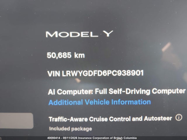 Aukcja sprzedaży 2023 Tesla Model Y Rwd, vin: LRWYGDFD6PC938901, numer aukcji: 40080414
