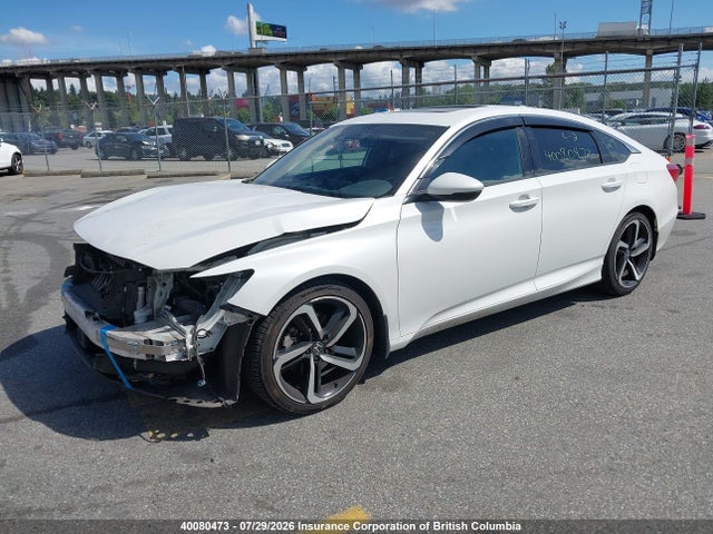 2018 Honda Accord Sport მანქანა იყიდება აუქციონზე, vin: 1HGCV1F31JA811096, აუქციონის ნომერი: 40080473