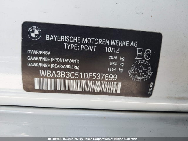 Продаж на аукціоні авто 2013 Bmw 328i, vin: WBA3B3C51DF537699, номер лоту: 40080500