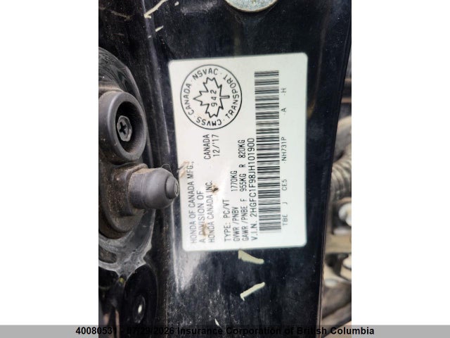Honda Civic 2018 2HGFC1F98JH101900 Image 5