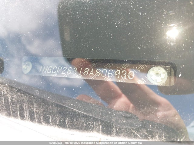 Aukcja sprzedaży 2008 Honda Accord Lx, vin: 1HGCP26318A806930, numer aukcji: 40080535