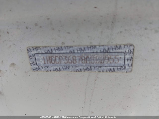 Продажа на аукционе авто 2008 Honda Accord Ex-l V6, vin: 1HGCP36878A800955, номер лота: 40080566