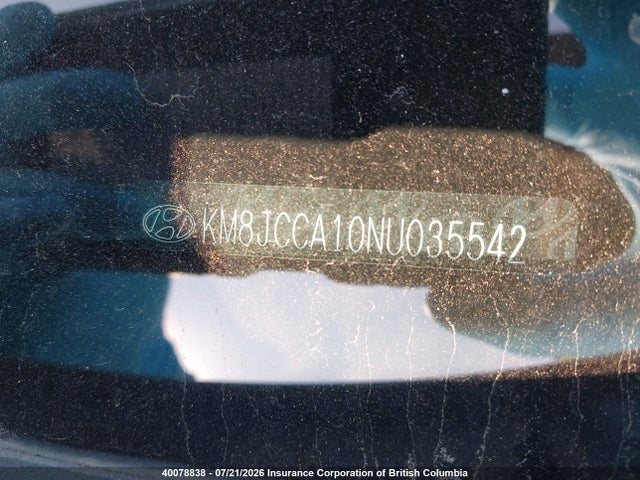 KM8JCCA10NU035542 Hyundai Tucson Luxury/ultimate
