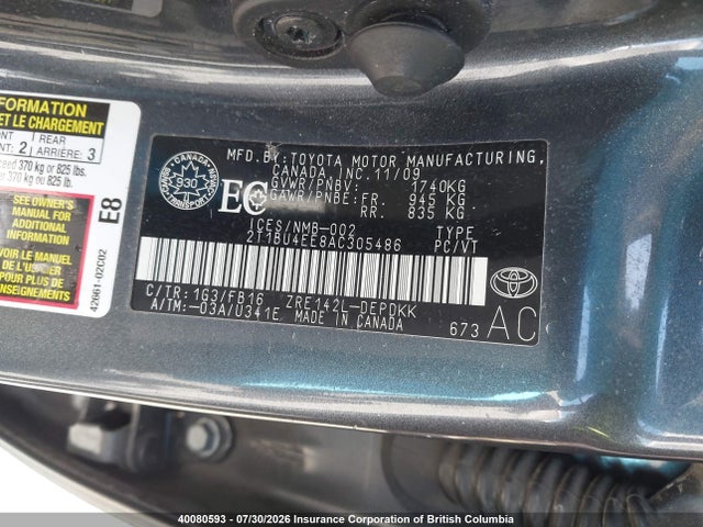 Продаж на аукціоні авто 2010 Toyota Corolla S/le/xle, vin: 2T1BU4EE8AC305486, номер лоту: 40080593