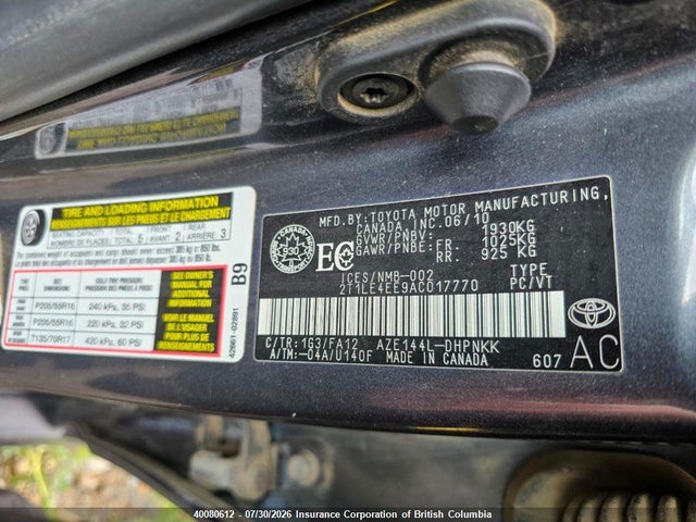 Продаж на аукціоні авто 2010 Toyota Matrix, vin: 2T1LE4EE9AC017770, номер лоту: 40080612