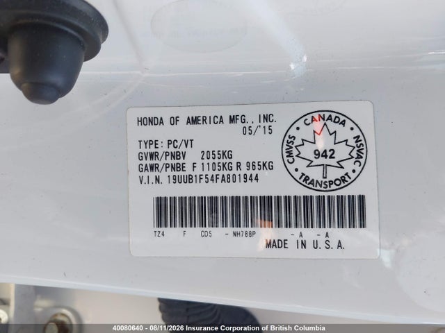 19UUB1F54FA801944 Acura TLX
