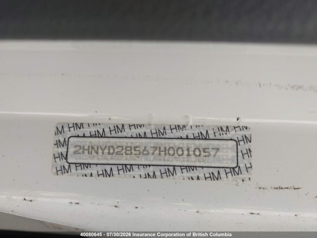 40080645 :رقم المزاد ، 2HNYD28567H001057 vin ، 2007 Acura Mdx مزاد بيع