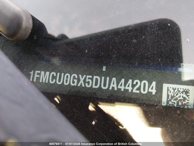 40076511 :رقم المزاد ، 1FMCU0GX5DUA44204 vin ، 2013 Ford Escape Se مزاد بيع