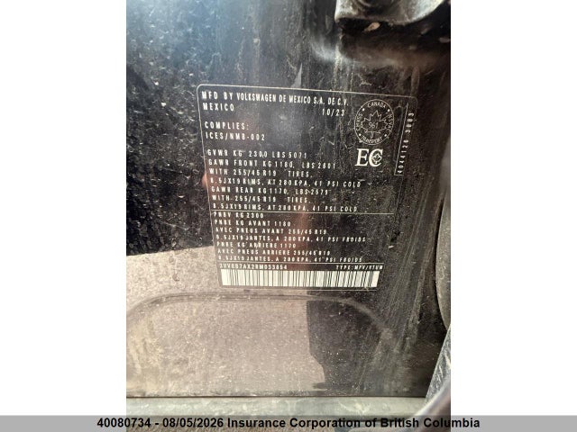 Продаж на аукціоні авто 2024 Volkswagen Tiguan Se R-line Black, vin: 3VV8B7AX2RM033854, номер лоту: 40080734