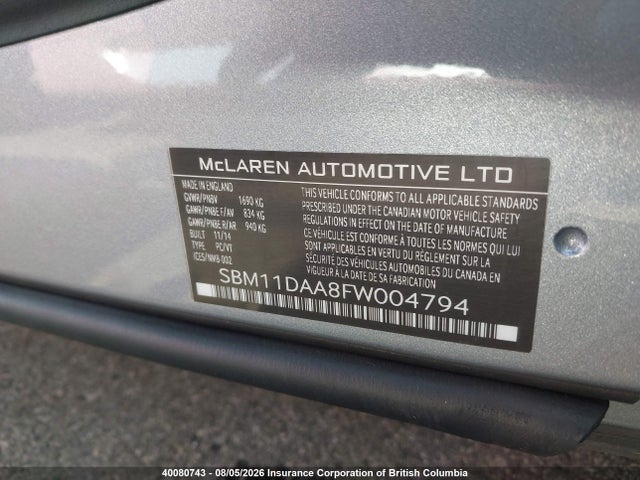 Mclaren 650S 2015 SBM11DAA8FW004794 Image 9