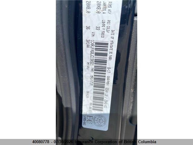 1C4RJFAG6JC130321 Jeep Grand Cherokee Laredo
