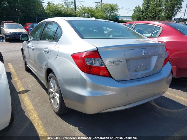 40076442 :رقم المزاد ، 2HGFB2F96CH050764 vin ، 2012 Honda Civic Exl مزاد بيع