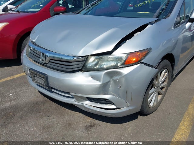 40076442 :رقم المزاد ، 2HGFB2F96CH050764 vin ، 2012 Honda Civic Exl مزاد بيع