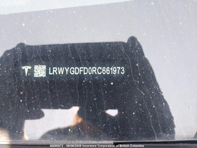 2024 Tesla Model Y მანქანა იყიდება აუქციონზე, vin: LRWYGDFD0RC661973, აუქციონის ნომერი: 40080872