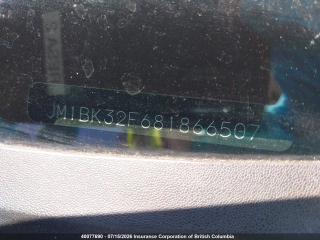 40077690 :رقم المزاد ، JM1BK32F681866507 vin ، 2008 Mazda 3 I مزاد بيع
