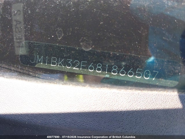 40077690 :رقم المزاد ، JM1BK32F681866507 vin ، 2008 Mazda 3 I مزاد بيع