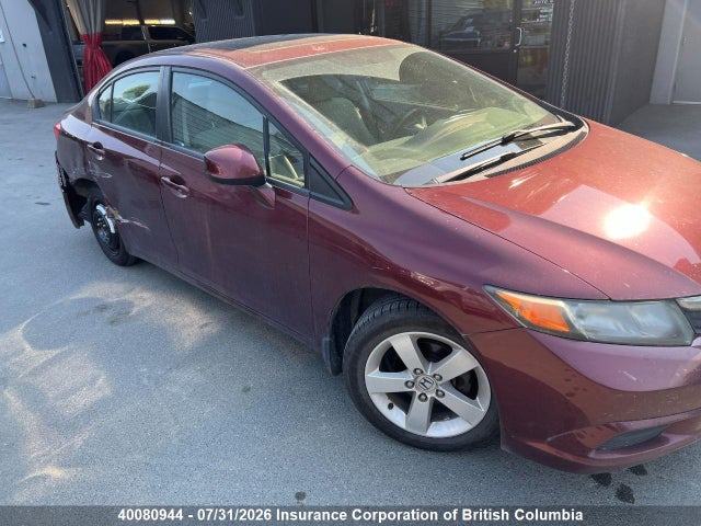 40080944 :رقم المزاد ، 2HGFB2E59CH043273 vin ، 2012 Honda Civic مزاد بيع