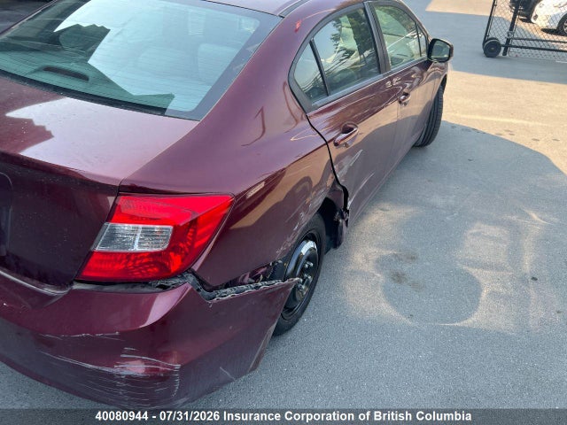 40080944 :رقم المزاد ، 2HGFB2E59CH043273 vin ، 2012 Honda Civic مزاد بيع