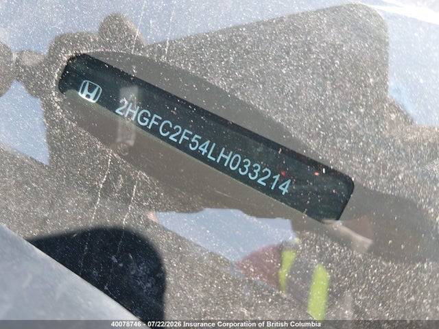 Honda Civic Lx 2020 2HGFC2F54LH033214 Image 18