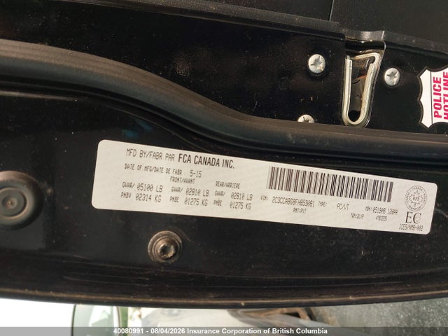 Chrysler 300 2015 2C3CCABG8FH853081 Image 9