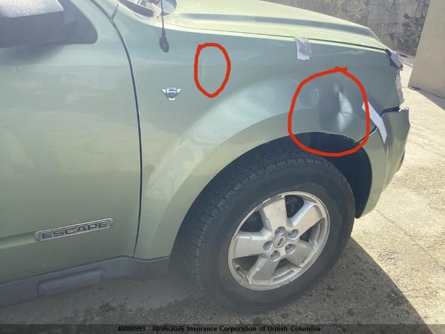40080993 :رقم المزاد ، 1FMCU93158KD51850 vin ، 2008 Ford Escape Xlt مزاد بيع