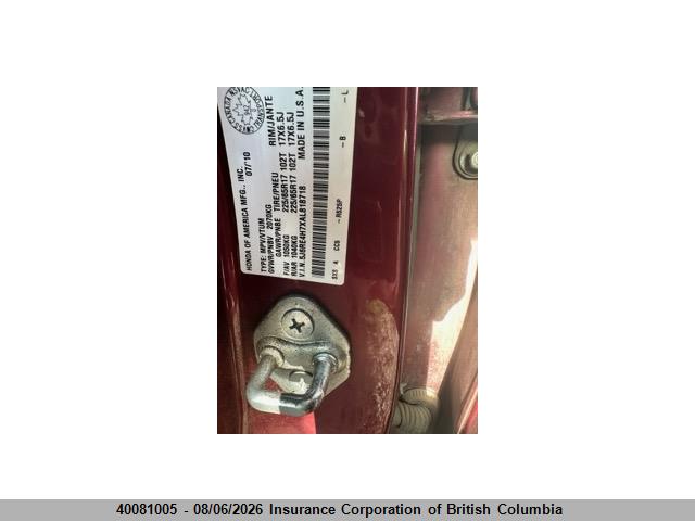 2010 Honda Cr-v მანქანა იყიდება აუქციონზე, vin: 5J6RE4H7XAL818718, აუქციონის ნომერი: 40081005
