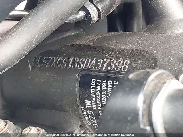 40081029 :رقم المزاد ، ML5ZXCS13SDA37398 vin ، 2025 Kawasaki Zx400 S مزاد بيع
