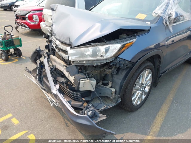 2017 Toyota Highlander Se/xle მანქანა იყიდება აუქციონზე, vin: 5TDJZRFH1HS507302, აუქციონის ნომერი: 40081038