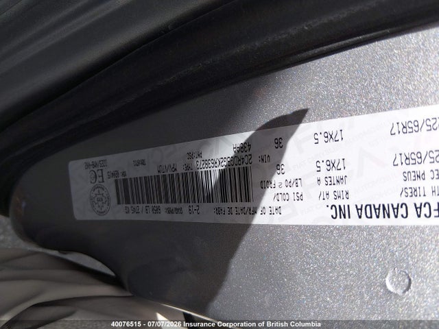 2019 Dodge Grand Caravan Se მანქანა იყიდება აუქციონზე, vin: 2C4RDGBG2KR638273, აუქციონის ნომერი: 40076515