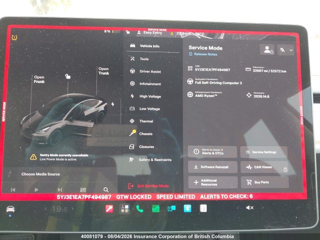 Продажа на аукционе авто 2023 Tesla Model 3, vin: 5YJ3E1EA7PF494987, номер лота: 40081079