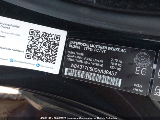 BMW 435 Xi 2016 WBA3T7C50G5A38457 Image 9