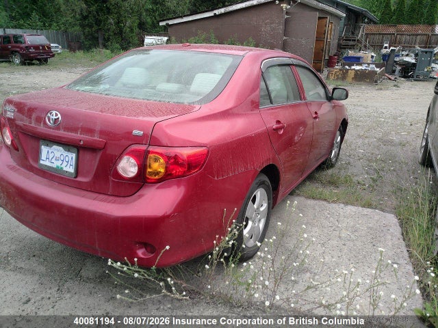 40081194 :رقم المزاد ، 2T1BU40E89C008401 vin ، 2009 Toyota Corolla S/le/xle مزاد بيع