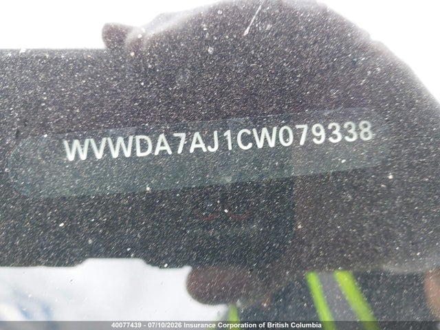 2012 Volkswagen Golf მანქანა იყიდება აუქციონზე, vin: WVWDA7AJ1CW079338, აუქციონის ნომერი: 40077439