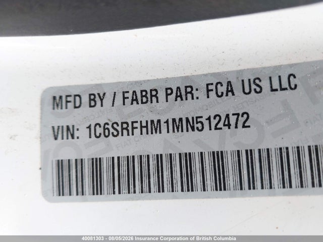 RAM 1500 Limited 2021 1C6SRFHM1MN512472 Image 9