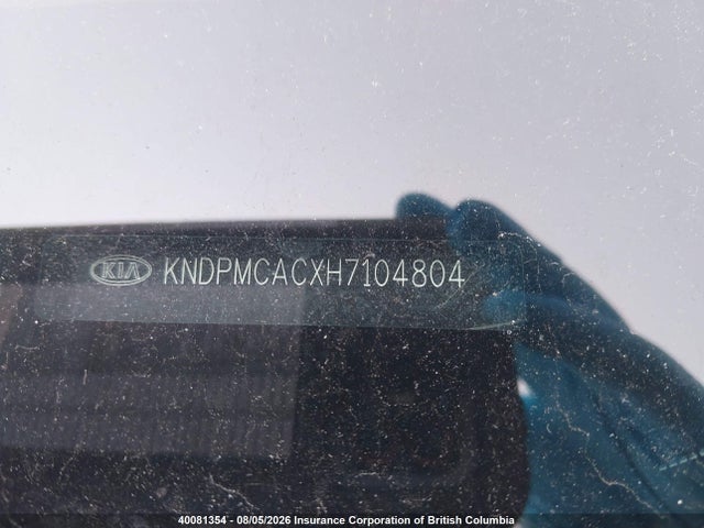 40081354 :رقم المزاد ، KNDPMCACXH7104804 vin ، 2017 Kia Sportage Lx مزاد بيع