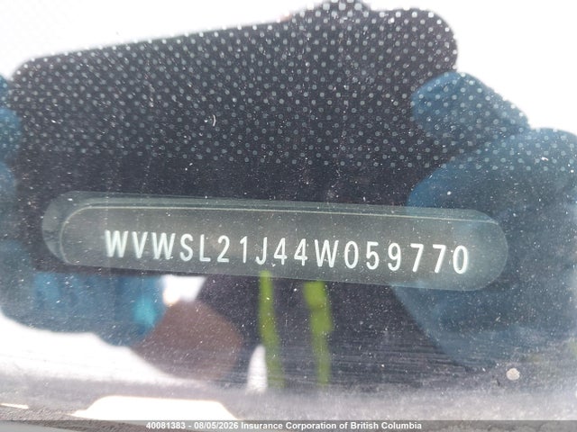 40081383 :رقم المزاد ، WVWSL21J44W059770 vin ، 2004 Volkswagen Jetta مزاد بيع