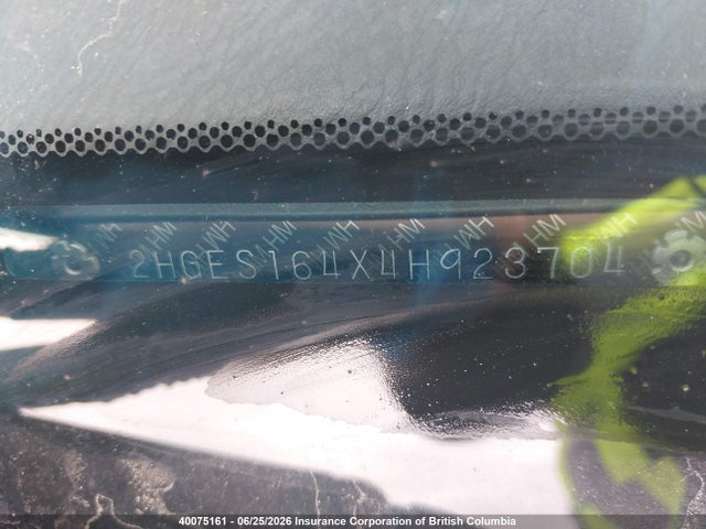 40075161 :رقم المزاد ، 2HGES164X4H923704 vin ، 2004 Honda Civic Dx مزاد بيع