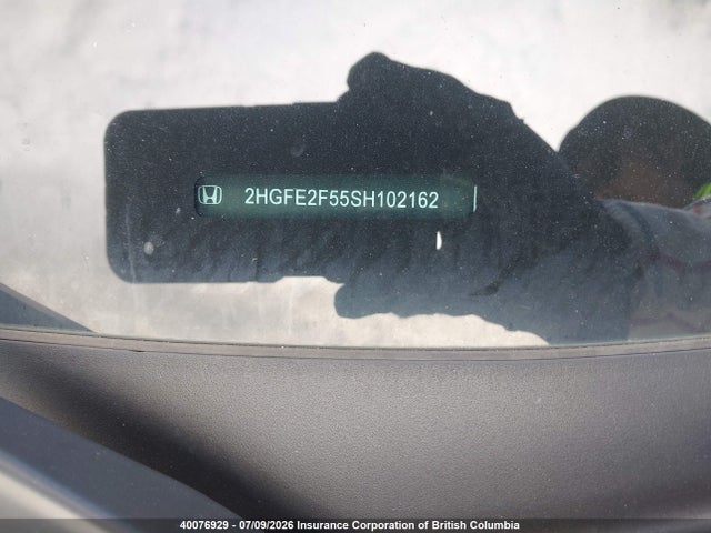 2025 Honda Civic Sport მანქანა იყიდება აუქციონზე, vin: 2HGFE2F55SH102162, აუქციონის ნომერი: 40076929