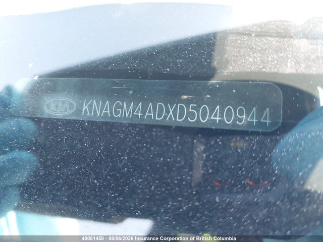 40081458 :رقم المزاد ، KNAGM4ADXD5040944 vin ، 2013 Kia Optima Hybrid مزاد بيع