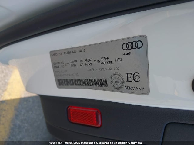 Audi A5 2018 WAUENCF53JA107273 Image 9