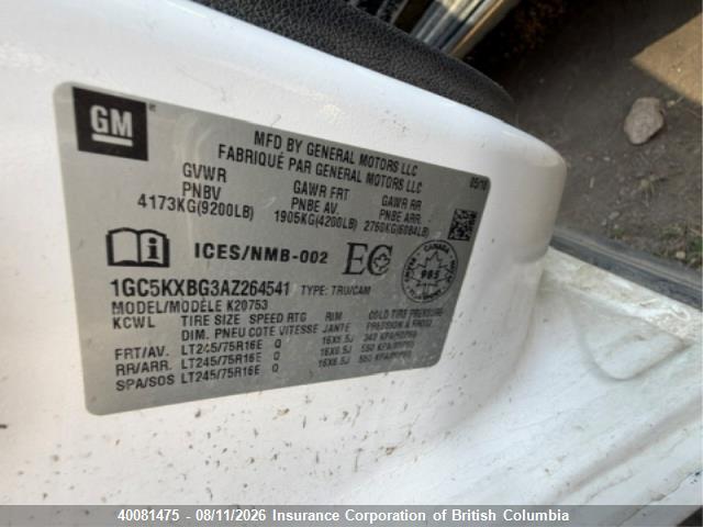 Aukcja sprzedaży 2010 Chevrolet Silverado K2500 Heavy Duty Lt, vin: 1GC5KXBG3AZ264541, numer aukcji: 40081475