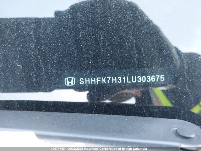 Продаж на аукціоні авто 2020 Honda Civic Lx, vin: SHHFK7H31LU303675, номер лоту: 40074740