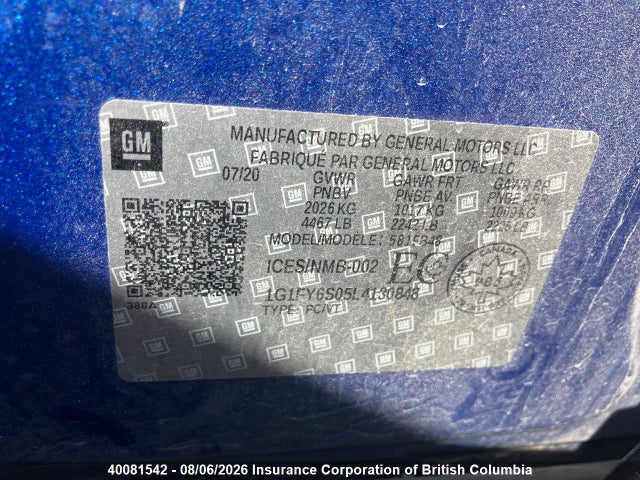 Chevrolet BOLT EV LT 2020 1G1FY6S05L4130848 Image 10