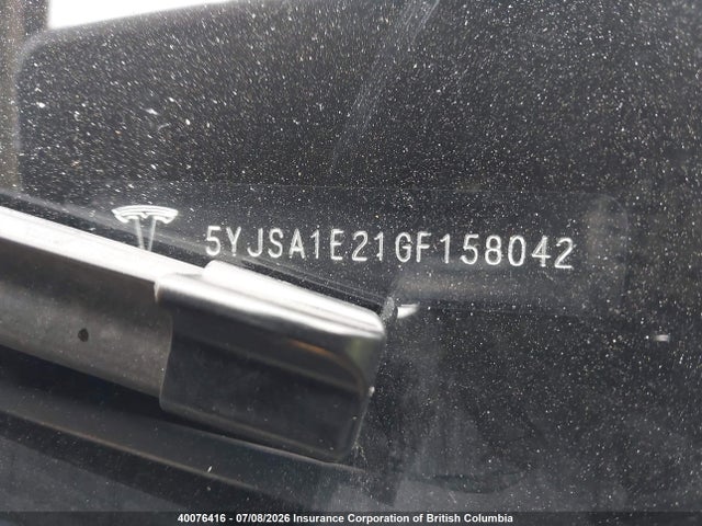 2016 Tesla Model S მანქანა იყიდება აუქციონზე, vin: 5YJSA1E21GF158042, აუქციონის ნომერი: 40076416