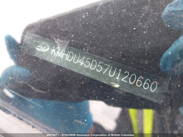 Auction sale of the 2007 Hyundai Elantra Gl/gls, vin: KMHDU45D57U120660, lot number: 40076071
