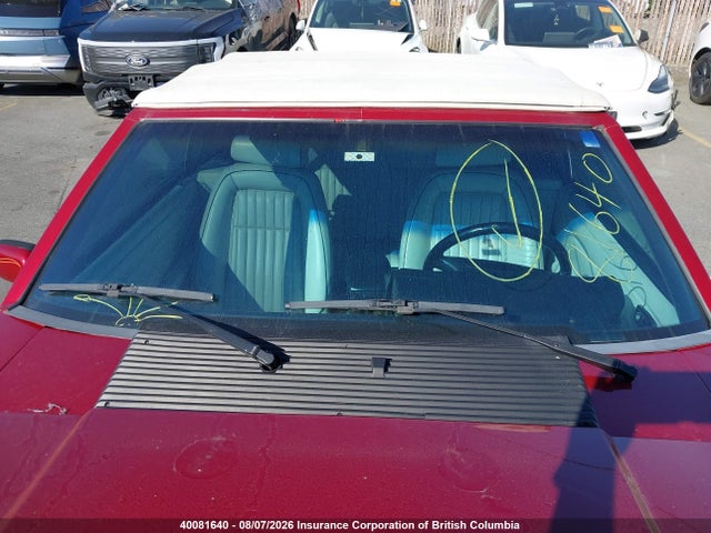 40081640 :رقم المزاد ، 1FACP44E2NF152815 vin ، 1992 Ford Mustang Lx مزاد بيع