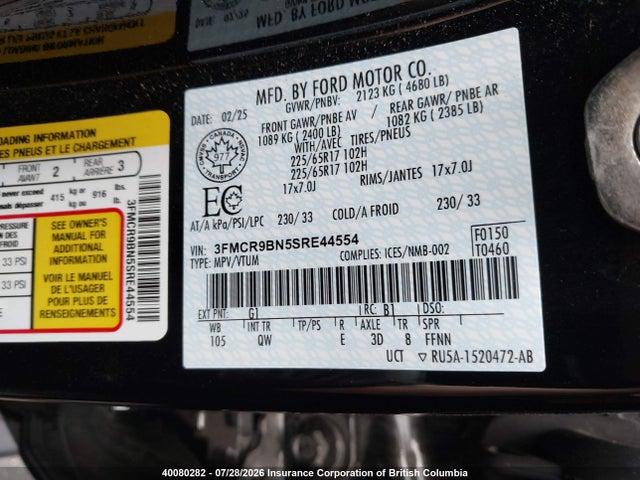 3FMCR9BN5SRE44554 Ford Bronco Sport Big Bend