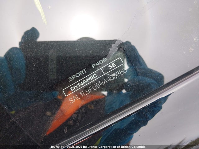 40075171 :رقم المزاد ، SAL1L9FU6RA406360 vin ، 2024 Land Rover Range Rover Sport Dynamic Se مزاد بيع