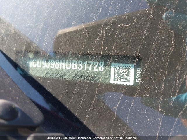 40081691 :رقم المزاد ، 1FMCU9J98HUB31728 vin ، 2017 Ford Escape Titanium مزاد بيع